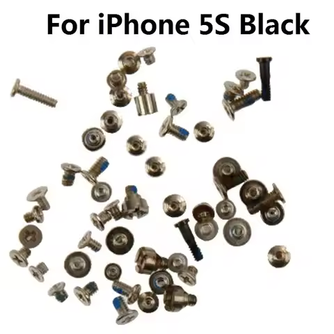 New Full Screws Set With 2 Bottom Screws Replacement For iPhone 4 4S 5 5S 5C SE Black White Gold