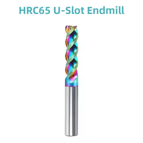U Slot Carbide Endmill HRC65 3 Flute DLC Coating Tungsten Steen Milling Cutter 4mm 6mm 8mm 10mm 12mm