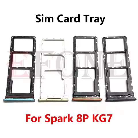 For Tecno Spark 8C 8P KG5K KG7 Sim Card Slot Tray Holder Sim Card Repair Parts