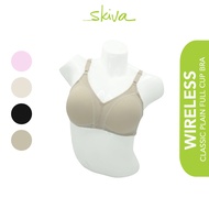 SKIVA Hot Selling Classic Wireless Skin Friendly Light Weight Plain Full Cup Go Green Bra 01-1287