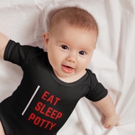 Romper Baby One Piece Eat Sleep Potty