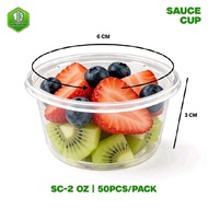 2oz/ 3oz Sauce Cup with Lid 50PCS/ Pack - Perfect for Serving