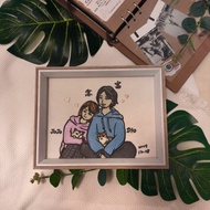 刺繡似顏繪相框