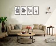 BERKUALITAS Hiasan Pajangan Dekorasi Dinding Wall Decor Poster Quote Aksara Jawa