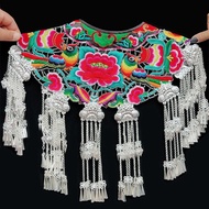 Xiangxi Miao Ethnic Exquisite Embroidered Cloud Shoulder Shawl Indigenous Family Minority Ethnic Acc