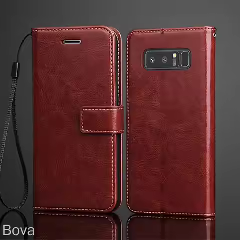 case for Samsung Galaxy Note8 N950F Galaxy Note 8 card holder cover case Pu leather Flip Cover Retro