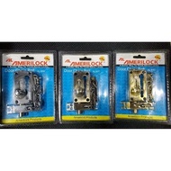 AMERILOCK DOOR CHAIN BOLT DOUBLE LOCK STAINLESS, ANTIQUE BRASS, POLISHED BRASS