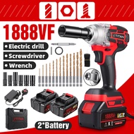 CLC ✧ ⚡⚡⚡1888VF Impact Wrench Brushless Cordless Lithium Battery Electric Wireless Spanner Set Drill