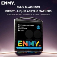 enmy Black box Direct Liquid acrylic markers with paper 24-80 colors soft head colorful ing pen DIY 