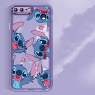 for iPhone 7 Plus 6 6s Plus iphone7 8 Plus Lovely Lilo Stitch Phone Cover Candy Color Crystal Candy Case Lens Protection Shell