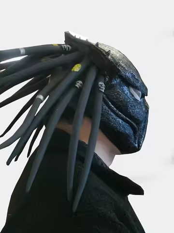 Alien Hunter Mask Alien War Iron Blood Warrior Mask Terror Latex Headset Halloween Masks Alien Monst