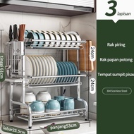 Dish Drying Rack 3 Stacking Stainless Steel Versatile Kitchen Rack