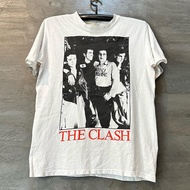 เสื้อยืดคอกลมแขนสั้นผ้าฝ้ายแท้ the Clash Punk Rock Vintage สำหรับผู้ชายและผู้หญิง ทรงหลวม แฟชั่นฤดูร