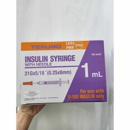 TERUMO Insulin Syringe With Needle (31G x 5/16") 1ml (1BOX 100'S)