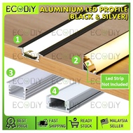 ECODIY🇲🇾【1M/1.5M】LED Strip Light Casing Cover LED Aluminium Profile Channel LED Profile Aluminium YW