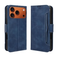 For iPhone 17 Pro Max 17 Air Casing Premium Leather Wallet Leather Flip Multi-card slot Cover For iP