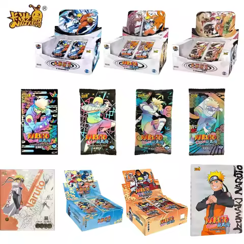 KAYOU Original Naruto Cards Uzumaki Sasuke Ninja Game Collection Rare Cards Box Flash Cards Toys For