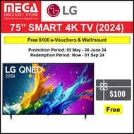 LG 75QNED80TSA 75" QNED 4K SMART TV / FREE $100 GROCERY VOUCHER + WALL MOUNT