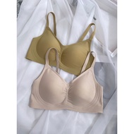 Thin Style Glossy Seamless No Steel Ring Bra Gathering Up Supporting Breasts Beautiful Back Comforta