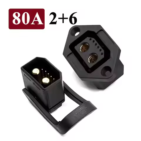 80A 2+6 Charging Power Plug Socket High Current Electric Vehicle Lithium Battery Connector E-bike Ma
