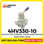 4HV330-10 3/8 Air Flow Control 4 Port Hand Rotary Switching Valve