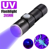 UV flashlight 395nm curing light Pet urine stain resin detection lamp Adjustable focal length 240 lu