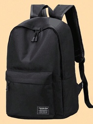 Mochila escolar de ocio 128 masculina mochila de lona simple Coreana de gran capacidad para la escuela secundaria, bolso de viaje con computadora para el verano, negocio casual de nylon negro, regalos personalizados para papá, esposo y novio