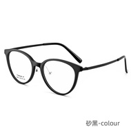 FIRADA Fashionable Comfortable Glasses Round Cats eye Pure Titanium Eyeglasses Optical Prescription 
