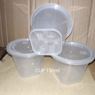 (NR7D) THINWALL GELAS CUP KOTAK 150ML - CUP PERSEGI 150 ML - ISI 25