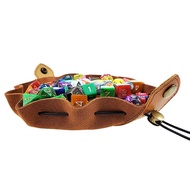 [MAKY] PU Leather Dice Bag Tray Cute Drawstring Pouch Coin Purse Dice Storage Bag SG