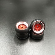 4pcs/set alloy rc wheel rim+ drift tire for 1/28 Wltoys K969 K989 P929 kyosho rally big foot model c