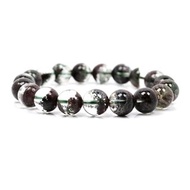 【正佳珠寶】綠幽靈 頂級聚寶盆綠幽靈 10.5-11mm 正財開運 手珠