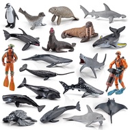 Killer Whale Sea Lion Diver Ocean Suit Penguin Simulation Model Animal Dolphin Seal Velcro Ornaments