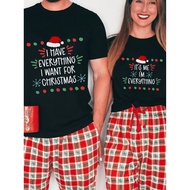 1pc Men's Fun Christmas Couple Matching T-Shirts - Soft Breathable 180gsm, Funny "I Have Everything