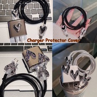 Charger Protector For OPPO 33w/80w Silver Heart for oppo 65w usb charger cover 67w  cable protector 