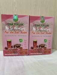 Combo 4 hộp trà đỏ sắc xuân Bảo Khang trà astiso gạo lứt kỳ tử táo đỏ hoa hồng giúp đẹp da thanh lọc