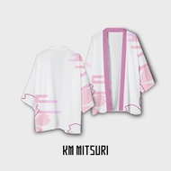 Haori Kimono Outer Outwear Casual FullPrint Anime Kimetsu No Yaiiba Kanroji Mitsuri