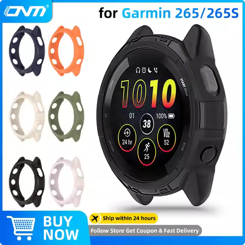 Case for Garmin Forerunner 265 265S Anti-scratch Protection Cover for Garmin 265 265S Soft Silicone 