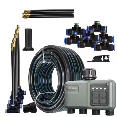Tuya Smart Water Valve Drip Irrigation Kit Wifi Hose Timer 4Zone Automatic Plant Watering Nozzle Spr