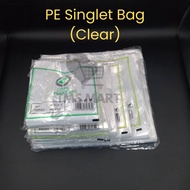 (500g) PE Singlet Bag Clear Transparent/Plastik Tangkai Sinar Jernih/Lutsinar 10x13/12x15/13x16/15x1