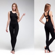 瑜伽緊身衣褲，unitard。有機棉連身衣。健身服。瑜伽服