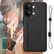 For VIVO Y05 4G Luxury Leather Case with Adjustable Mobile phone lanyard