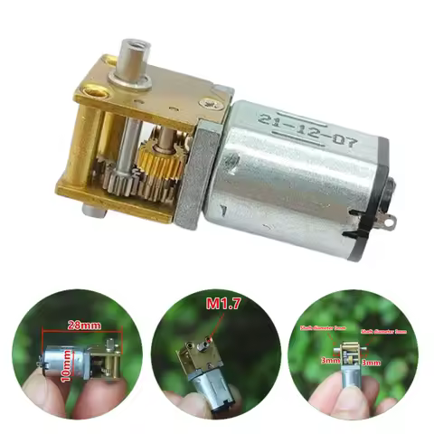 1PC DC3V 3.7V 5V 850RPM D-Shaft Large Torque Micro Turbo Worm Mini N20 Dual Shaft Gear Motor Full Me