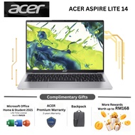 Acer Aspire Lite 14 AL14-32P-C8AG 14" WUXGA Laptop Pure Silver N150 8GB 512GB SSD Intel W11 HS+M365