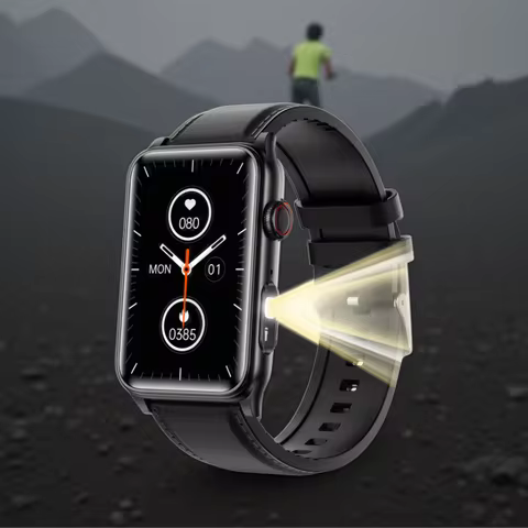 G50 Smart Watch With Flashlight 1.57 Inch Screen BT Calls Rate Blood Oxygen Monitor Long Standby Tim