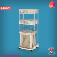 Laundry Basket Jumbo! Stainless Steel Rak Keranjang Baju Kotor Naiba Emerald Keranjang Baju Laundry 