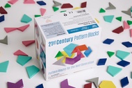 Math for Love 21st Century Pattern Blocks - Set of 132 Colorful Wooden Blocks in Eight Shapes for Cr