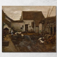 Farm In Barbizon Max Liebermann mlb9 Canvas Print