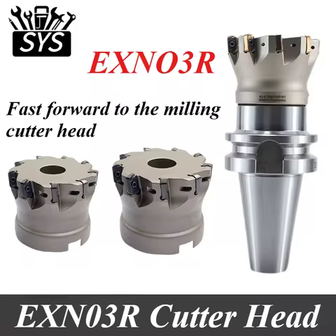 EXN03R Fast Feed 40mm 50mm 63mm 80mm100mm Milling Cutter Head LNMU0303ZER-MJ AH725 AH130 Fast Feed M