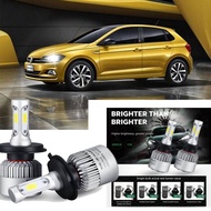 FOR VW POLO IV (9A4,9A2,9N2,9N6) 2002-2023 (Head Lamp) LED LAI 80W Light Car 2PC S2 Lamp 6000k White